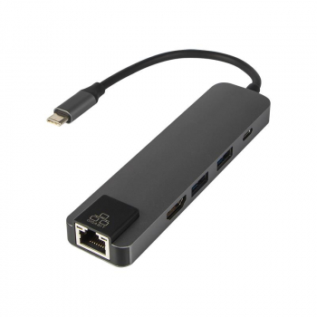 HUB Karta sieciowa USB-C RJ45+HDMI K-03